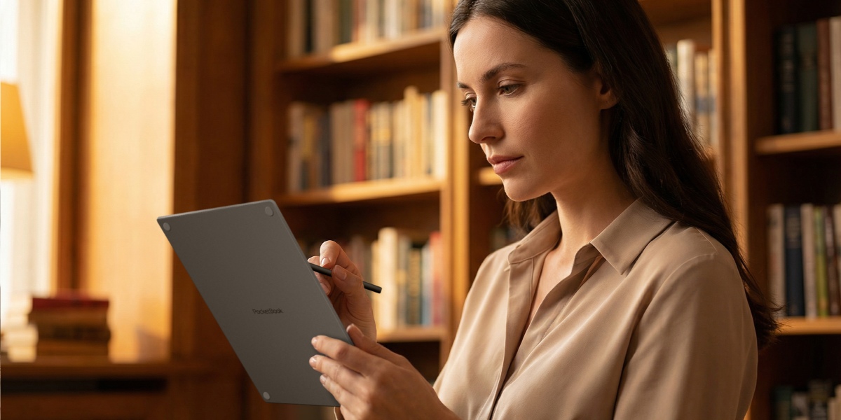 E-reader da 10,3” a grande schermo con stilo per la lettura attiva: Scopri PocketBook InkPad One